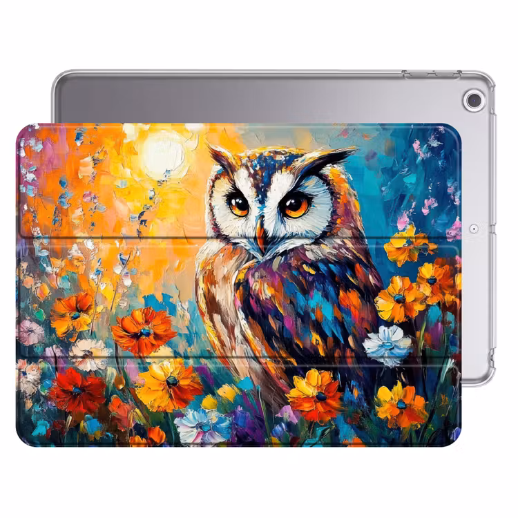 iPad hoes - Uil - Bloemen - Kunst - Zonsondergang — 1