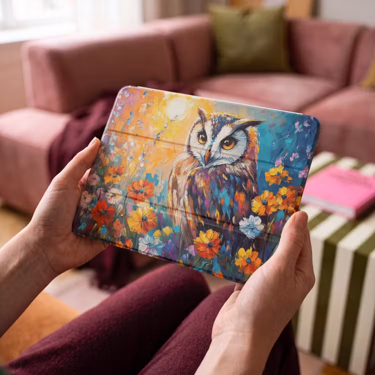 iPad hoes - Uil - Bloemen - Kunst - Zonsondergang — 3
