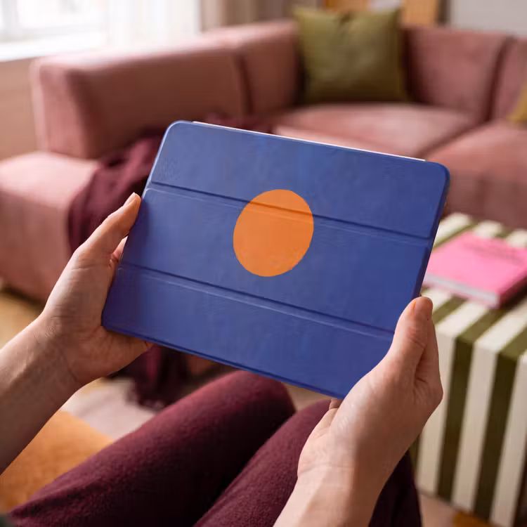 iPad hoes - Vorm - Rond - Minimalistisch - Blauw — 3