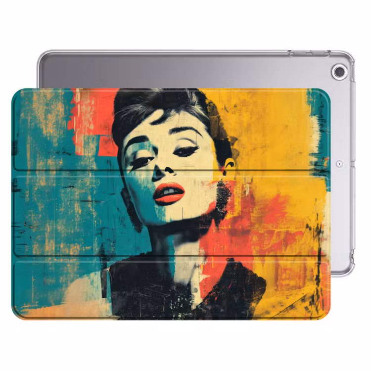 iPad hoes - Vrouw - Rode lippen - Expressief - Grafisch — 1