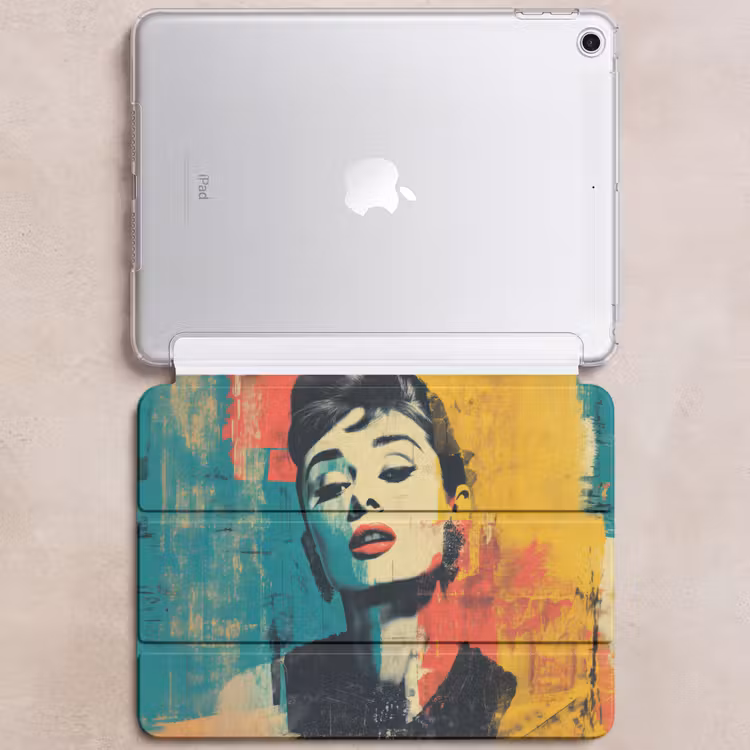 iPad hoes - Vrouw - Rode lippen - Expressief - Grafisch — 6