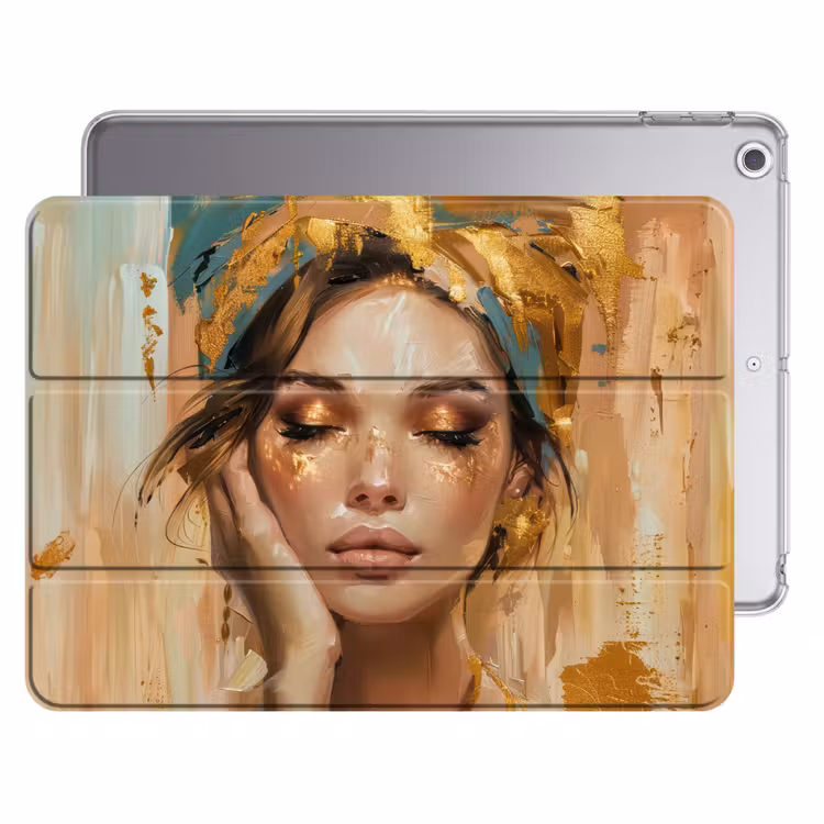 iPad hoes - Vrouwen - Portret - Luxe - Goud — 1