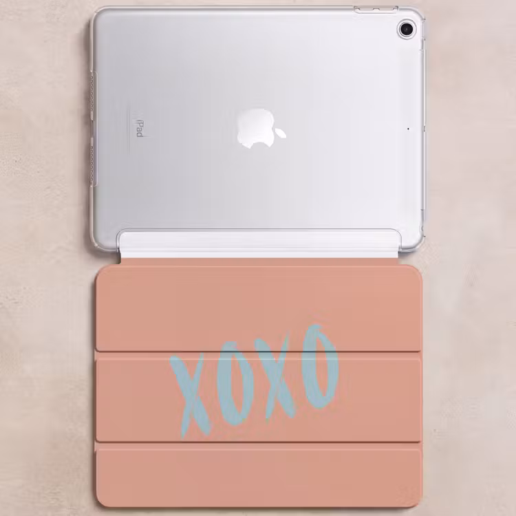 iPad hoes - XOXO - Blauw - Perzikkleur — 6