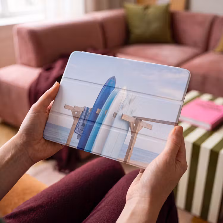 iPad hoes - Surfplank - Strand - Zomer - Blauw - Water — 3