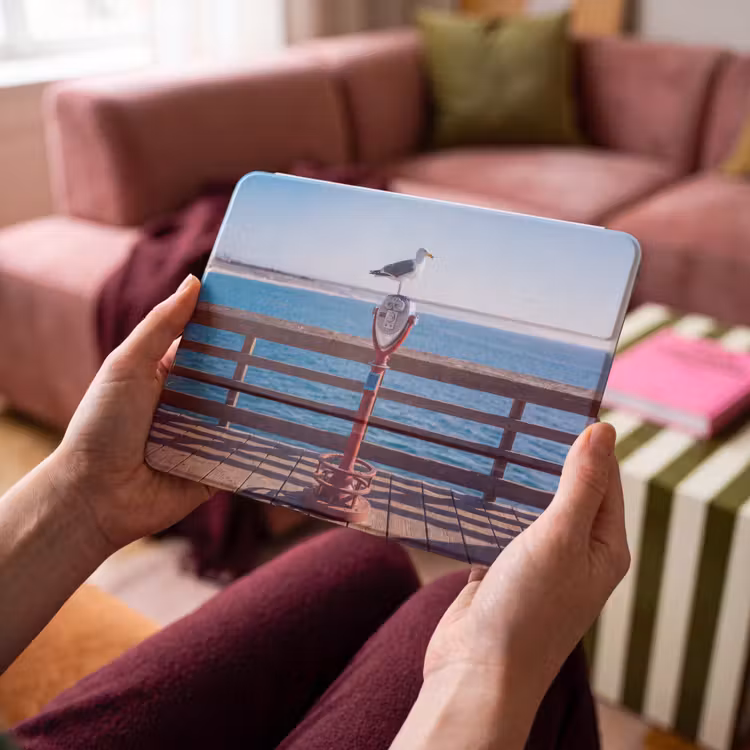 iPad hoes - Vogel - Verrekijker - Kust - Zee - Blauw — 3