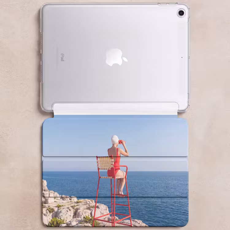 iPad hoes - Vrouw - Zee - Kust - Verrekijker - Rood — 6