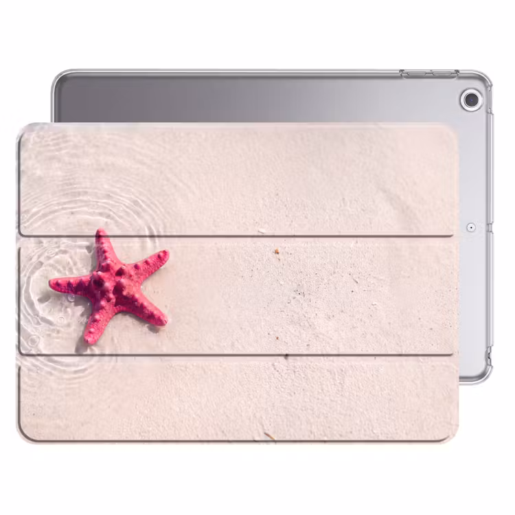 iPad hoes - Zeeleven - Zeester - Strand - Roze - Water — 1