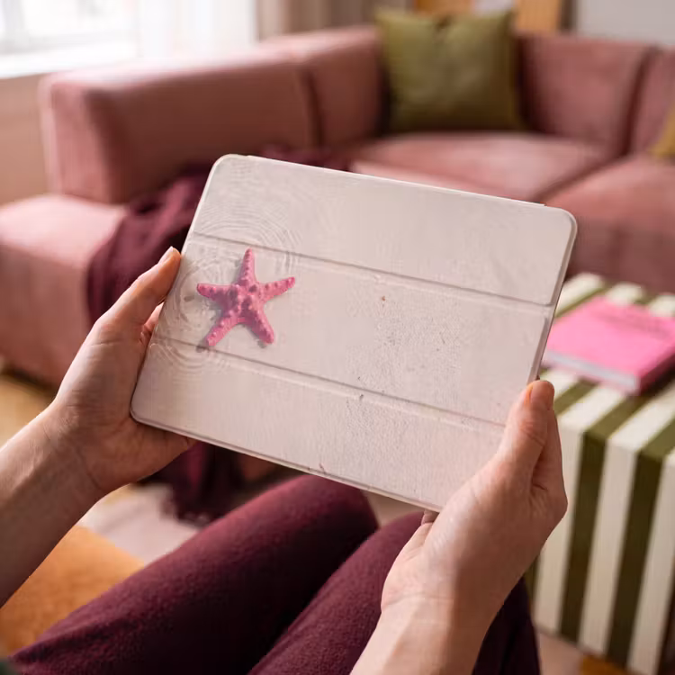 iPad hoes - Zeeleven - Zeester - Strand - Roze - Water — 3