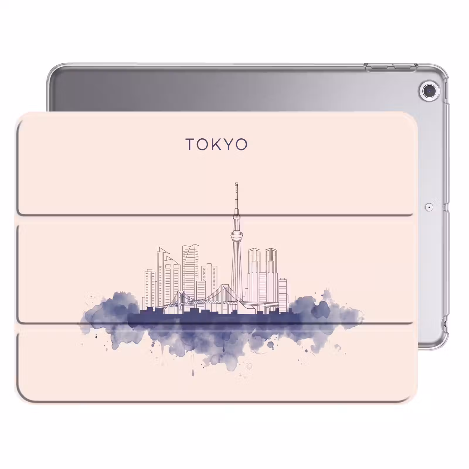 iPad hoes - Tokyo - Skyline - Stad - Abstract - Blauw — 1
