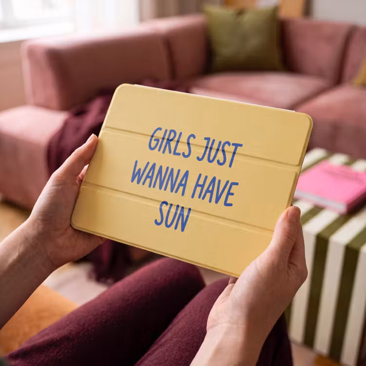 iPad hoes - Tekst - Zon - Zomer - Modern - Geel — 3