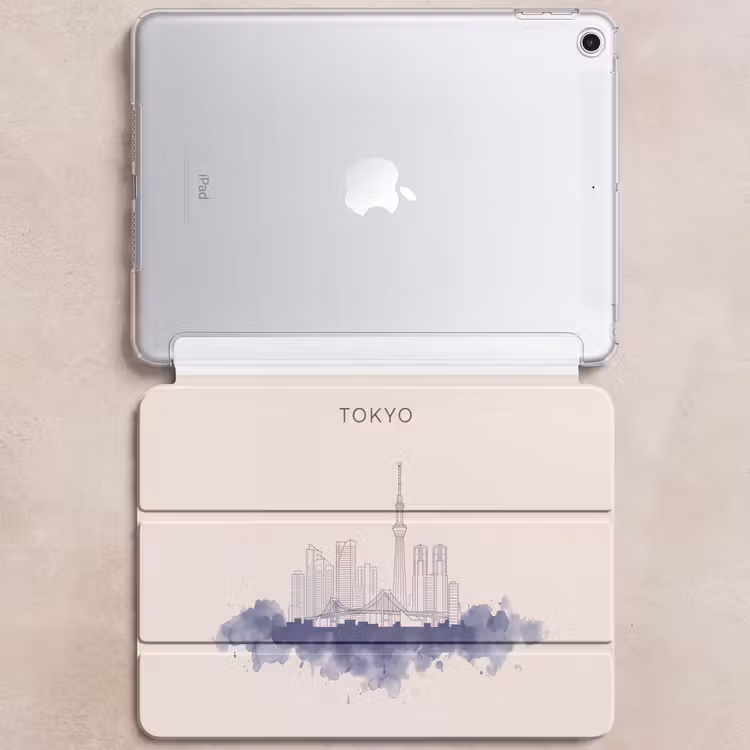 iPad hoes - Tokyo - Skyline - Stad - Abstract - Blauw — 6