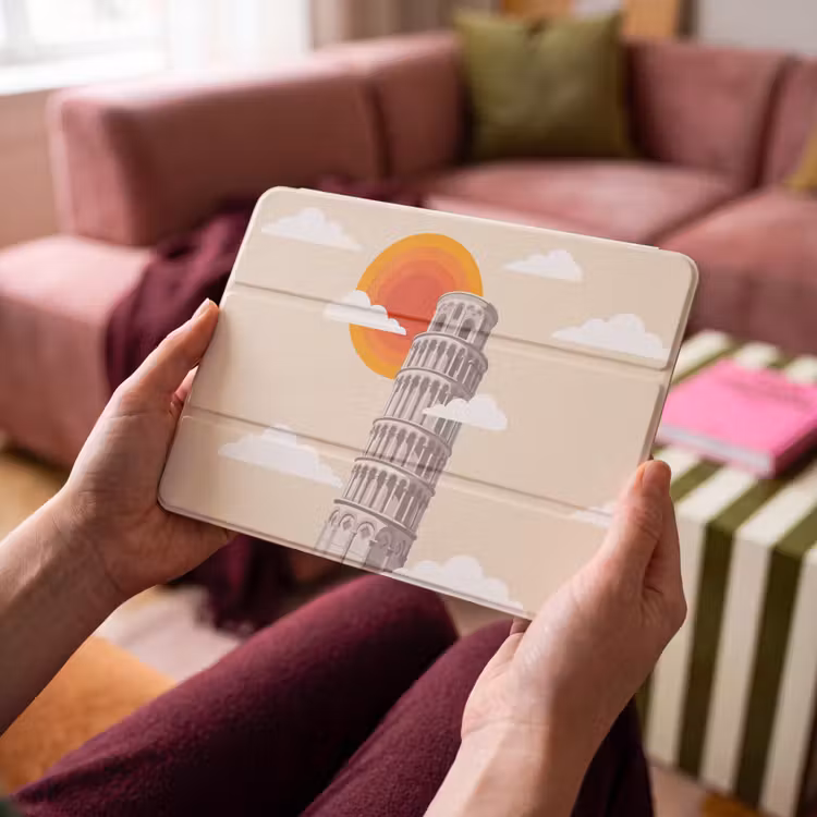 iPad hoes - Toren - Pisa - Architectuur - Minimalistisch - Beige — 3