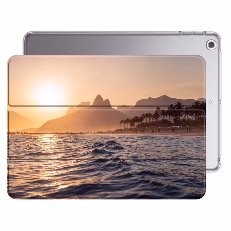 iPad hoes - Zee - Golven - Zonsondergang - Kust - Goud — 1