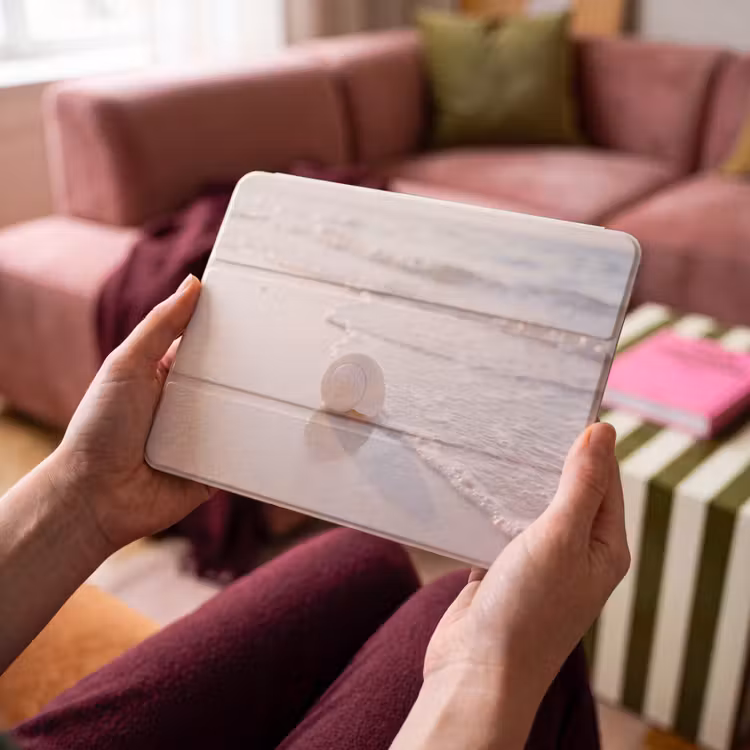 iPad hoes - Zeeschelp - Strand - Zee - Natuur - Beige — 3