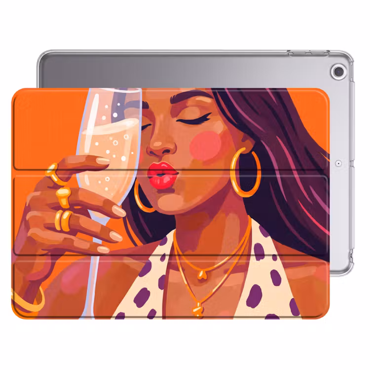 iPad hoes - Vrouw - Champagne - Feest - Modern - Oranje — 1