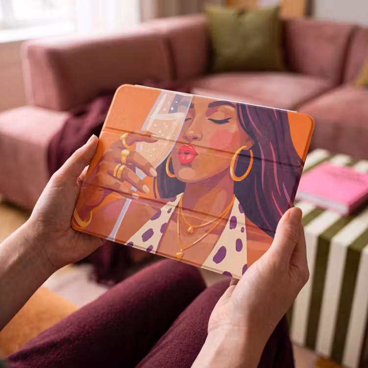 iPad hoes - Vrouw - Champagne - Feest - Modern - Oranje — 3