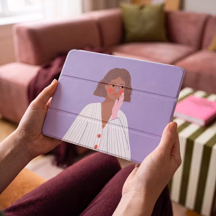 iPad hoes - Vrouw - Gezicht - Mensen - Abstract - Kleurrijk — 3