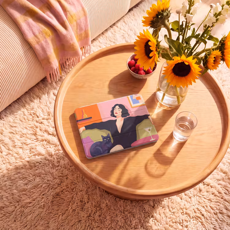iPad hoes - Vrouw - Kat - Interieur - Modern - Kleurrijk — 2