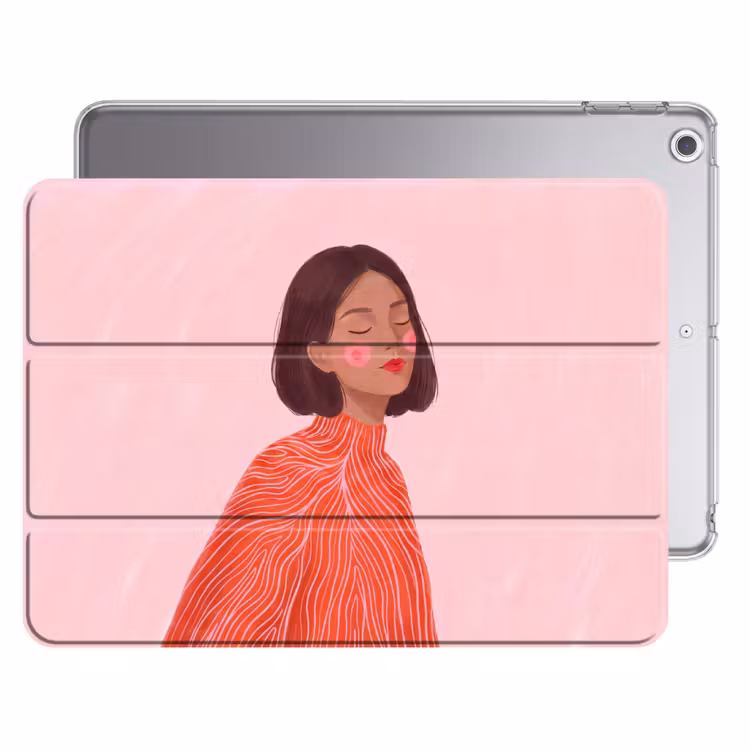 iPad hoes - Vrouw - Portret - Modern - Kunst - Roze — 1
