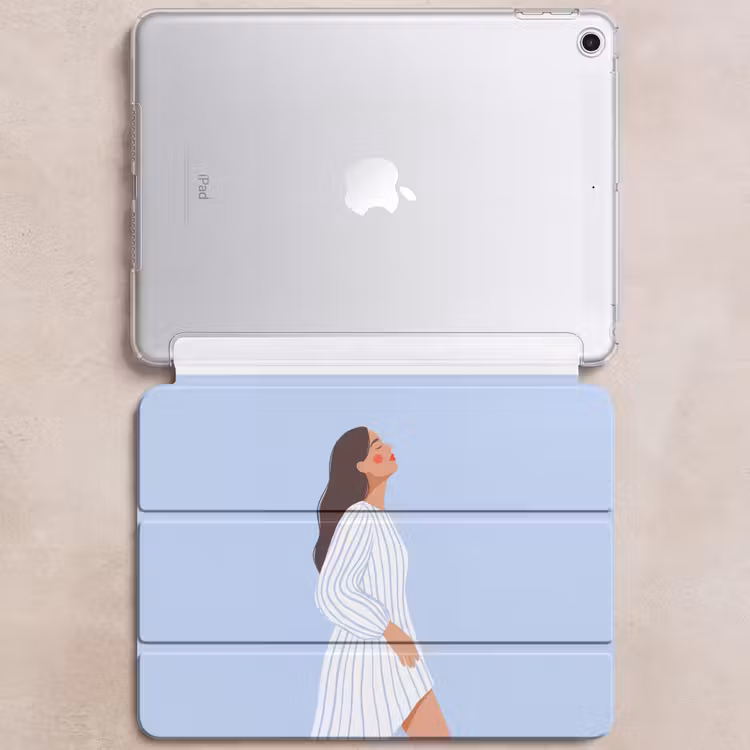 iPad hoes - Vrouw - Profiel - Rust - Modern - Illustratie — 6