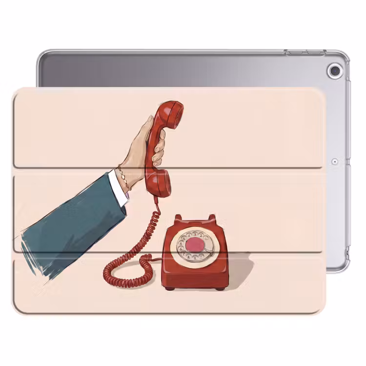 iPad hoes - Telefoon - Hand - Vintage - Communicatie - Rood — 1