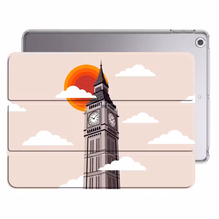 iPad hoes - Toren - Klok - Londen - Architectuur - Retro — 1