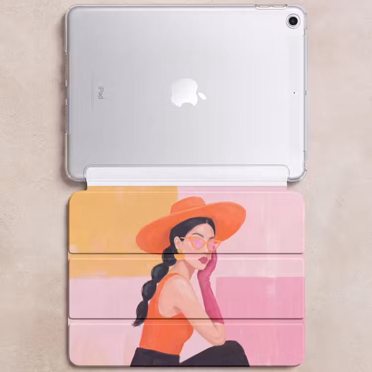 iPad hoes - Vrouw - Hoed - Mode - Modern - Oranje — 6