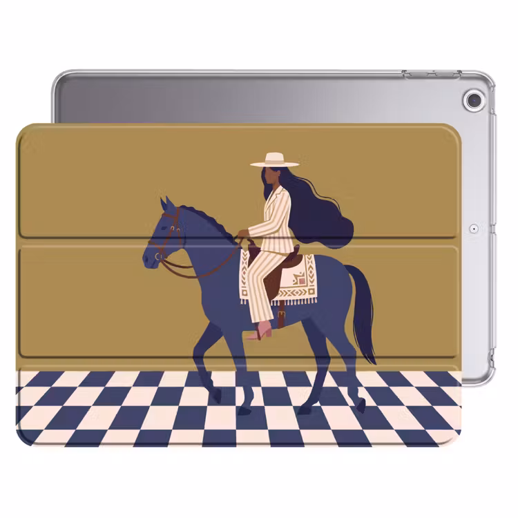 iPad hoes - Vrouw - Paard - Rijden - Modern - Abstract — 1