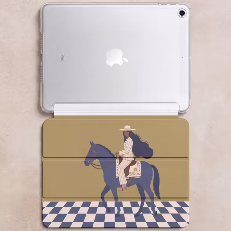 iPad hoes - Vrouw - Paard - Rijden - Modern - Abstract — 6