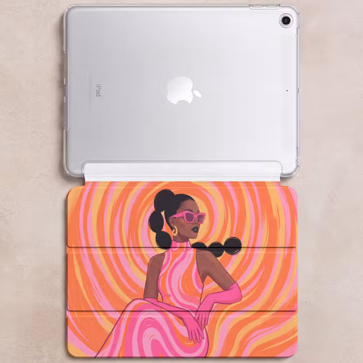iPad hoes - Vrouw - Portret - Kunst - Abstract - Roze — 6
