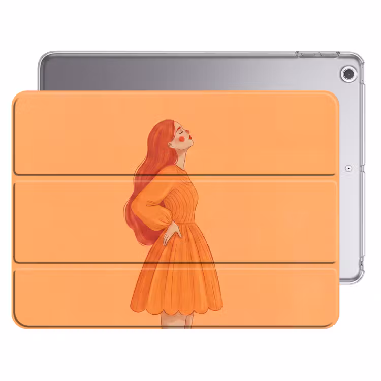 iPad hoes - Vrouw - Profiel - Mensen - Modern - Oranje — 1