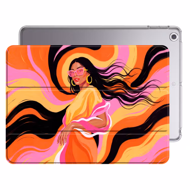 iPad hoes - Vrouw - Zonnebril - Abstract - Kleurrijk — 1
