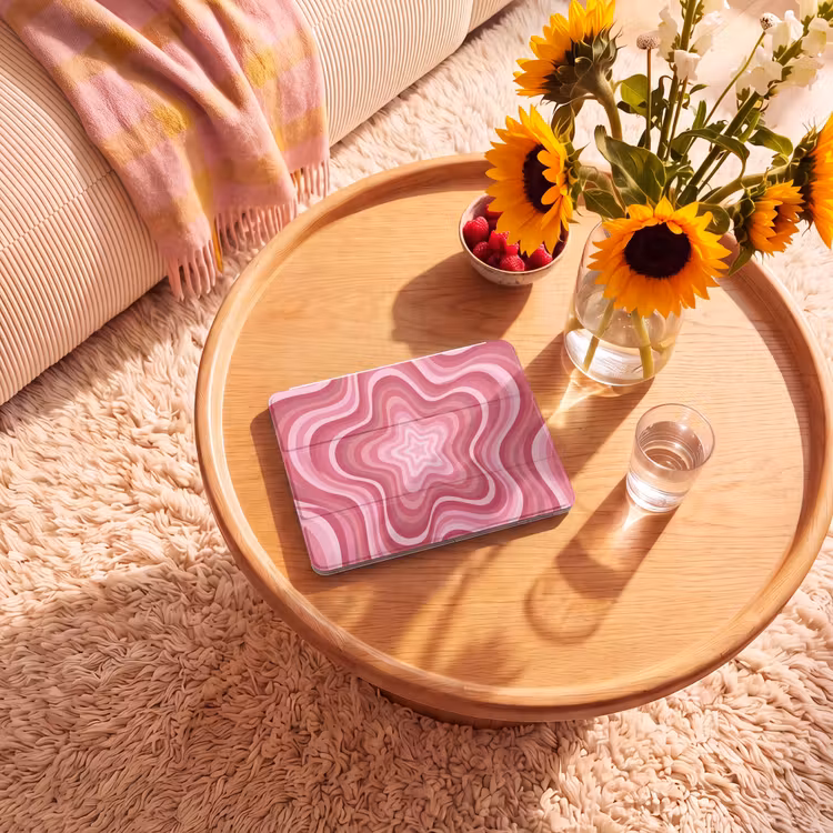 iPad hoes - Ster - Golvend - Abstract - Roze — 2