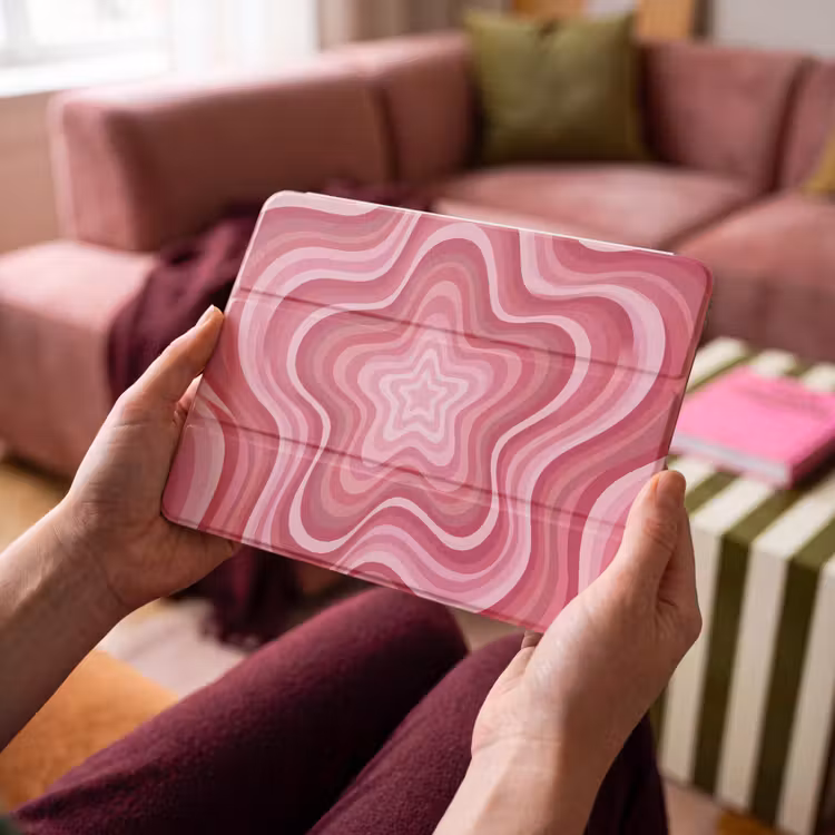 iPad hoes - Ster - Golvend - Abstract - Roze — 3