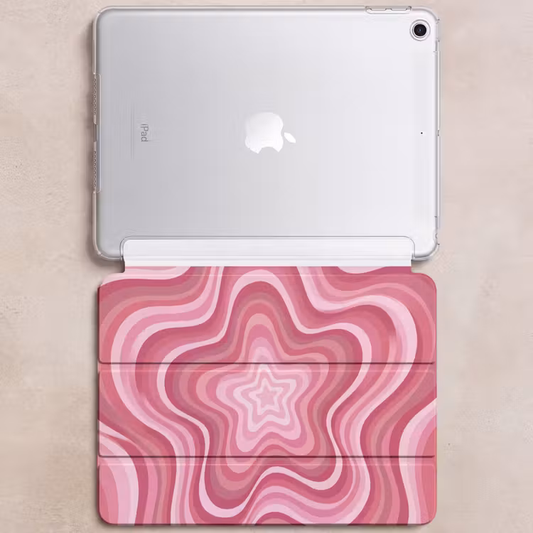 iPad hoes - Ster - Golvend - Abstract - Roze — 6