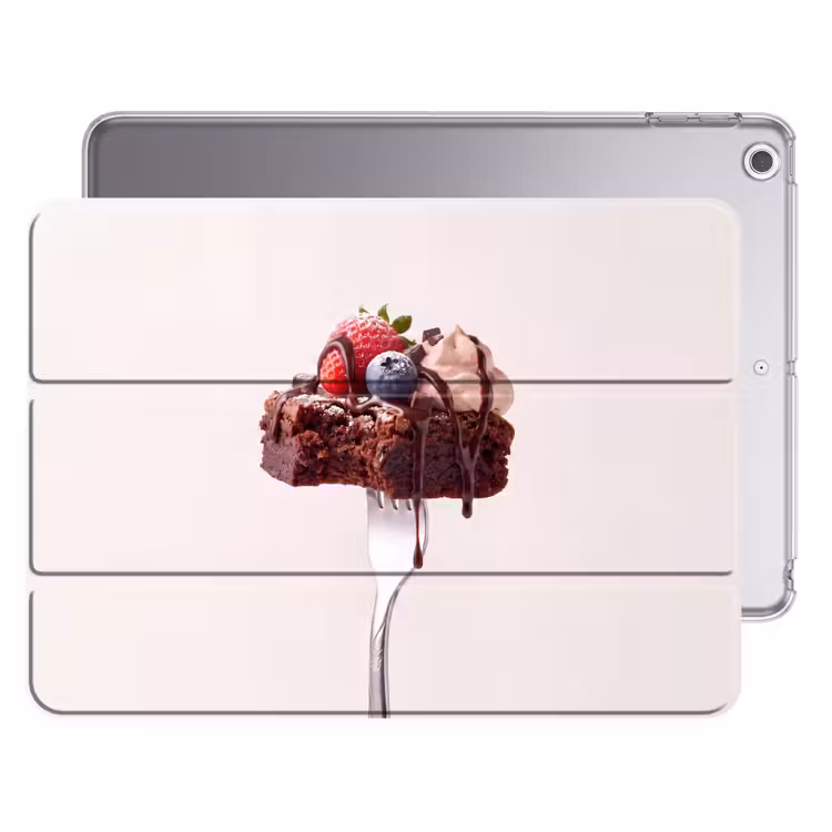 iPad hoes - Vork - brownie - aardbei — 1