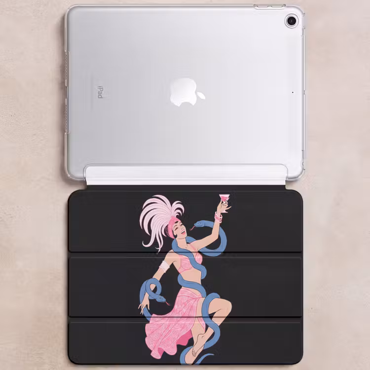 iPad hoes - Vrouw - Danseres - Slangen - Art Deco - Roze — 6