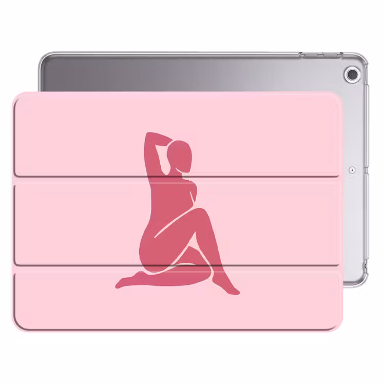 iPad hoes - Vrouw - Silhouet - Abstract - Modern - Roze — 1