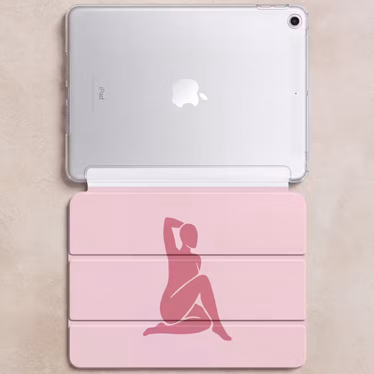 iPad hoes - Vrouw - Silhouet - Abstract - Modern - Roze — 6