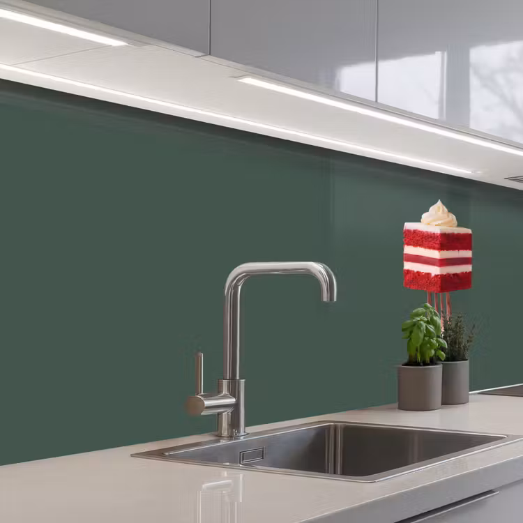 Keuken achterwand - Cake - Vork - Rood — 2