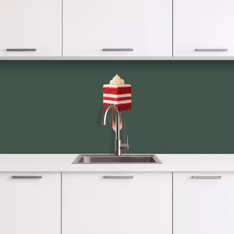 Keuken achterwand - Cake - Vork - Rood — 4