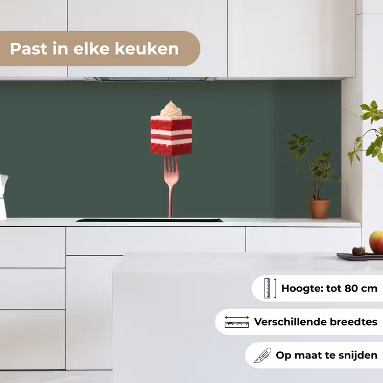 Keuken achterwand - Cake - Vork - Rood — 7