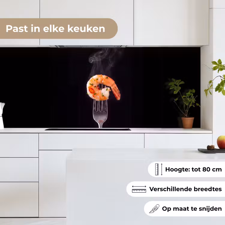 Keuken achterwand - Eten - Garnaal - Vork — 7