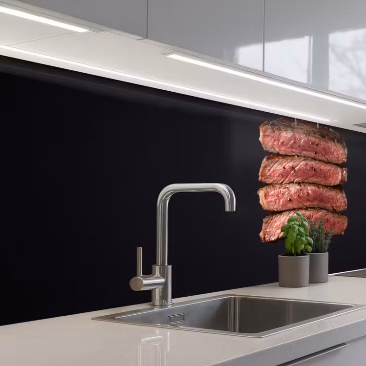 Keuken achterwand - Eten - Rosé - Vork — 2
