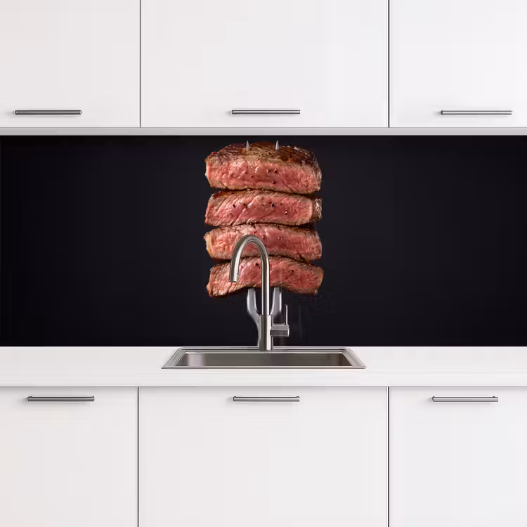 Keuken achterwand - Eten - Rosé - Vork — 4