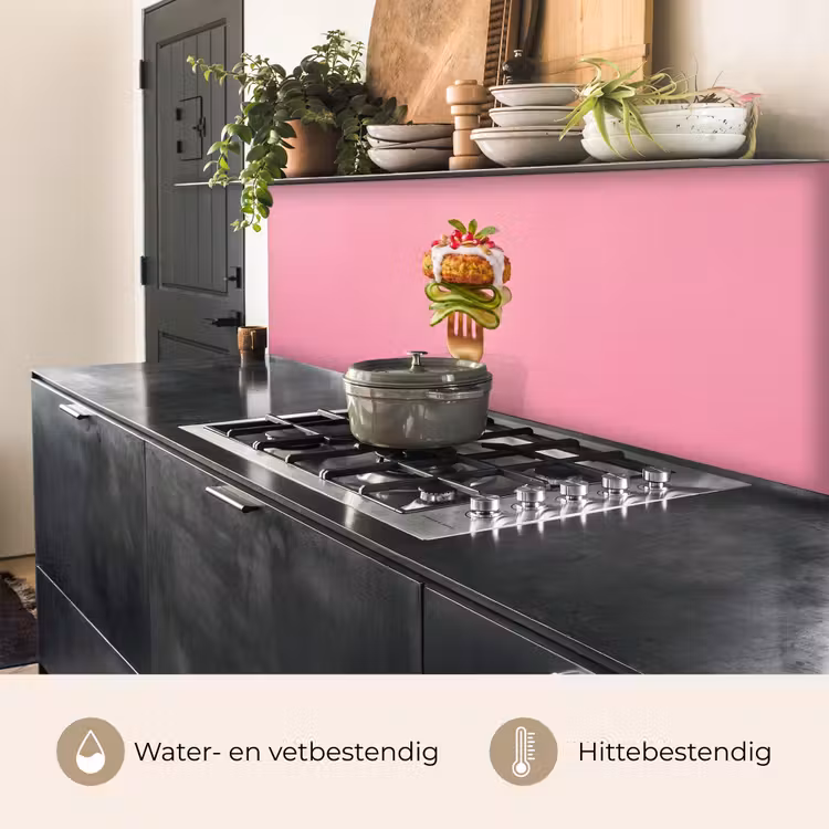 Keuken achterwand - Eten - Vork - Roze — 5
