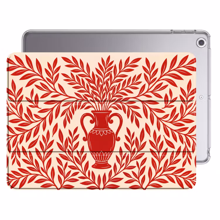 iPad hoes - Vaas - Planten - Decoratie - Abstract - Rood — 1