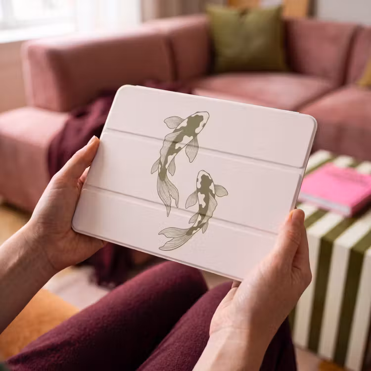 iPad hoes - Vis - Zwemmend - Groen - Abstract - Dieren — 3