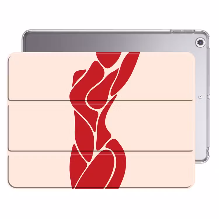 iPad hoes - Vrouw - Figuur - Abstract - Modern - Rood — 1