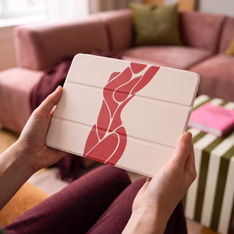 iPad hoes - Vrouw - Figuur - Abstract - Modern - Rood — 3